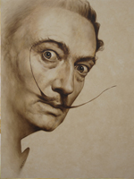  Porträtt av Salvador Dali, porträttmålning av Natali Hallberg